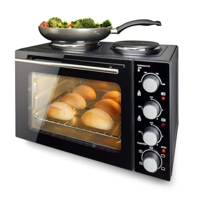Afbeelding van EMERIO MO 125236.4 Mini oven Heteluchtfunctie, Incl. kookplaat, Grillfunctie, Met kookfunctie, Multifunctioneel, Kijkvenster, Convectiefunctie