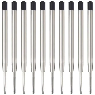 Afbeelding van MengRan Set van 10 9,9 cm balpenvullingen, medium punt, compatibel met Parker penvullingen (zwart)