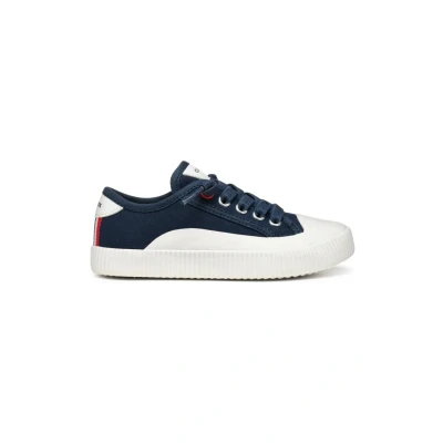 Afbeelding van Geox Tippeste Sneakers laag voor kinderen, Maat: 27, Navy white Textiel/ synthetisch