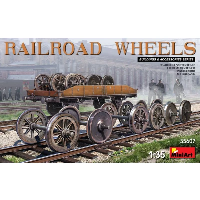 Afbeelding van 1:35 MiniArt 35607 Spoorweg Wielen Plastic Modelbouwpakket