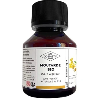 Afbeelding van MY COSMETIK Plantaardige mosterdolie Biologische cosmetica 100% zuiver en natuurlijk Gemaakt in Frankrijk Haar huidtonicum 50 ml