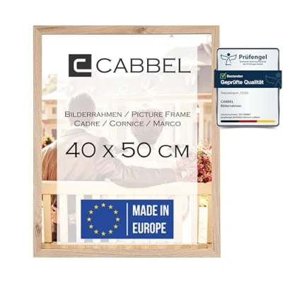 Afbeelding van CABBEL fotolijst 40 x 50 cm, natuurlijke kleur, 1 verpakking, moderne voor wanddecoratie, ideaal foto&#039;s, posters en kunstwerken, duurzaam elegant