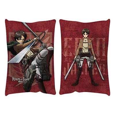 Afbeelding van POPbuddies Attack On Titan Eren Jaeger 50 x 35 cm Kussen Rood