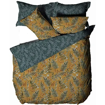 Afbeelding van furn. Mazari Kingsize beddengoed mosterd