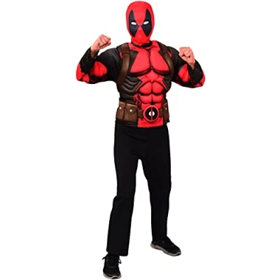Afbeelding van RUBIES FRANCE Teenager Deadpool topje en muts 152/164 (13 14 jaar)