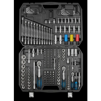 Afbeelding van SW Stahl 07635L dopsleutelset met omkeerbare moeren 1/4&quot;, 3/8&quot;, 1/2&quot; / 176 delig/rateldoos/rateldoos/moerdoos/bitset