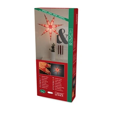 Afbeelding van Konstsmide 2920 520 Kerstster Gloeilamp, LED Rood, Wit Standaard