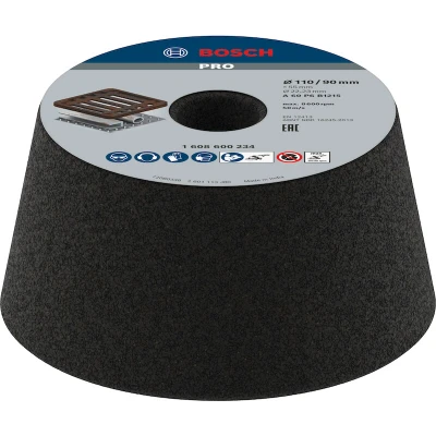 Image de BOSCH 1608600234 bol de ponçage conique pour métal/fonte 90 x 110 55 mm, M60