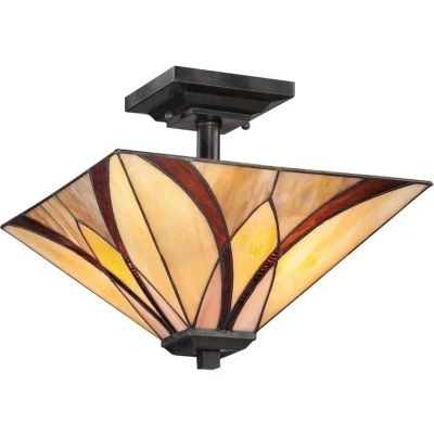 Afbeelding van Plafondlamp Asheville Tiffany design hoogte 30,5