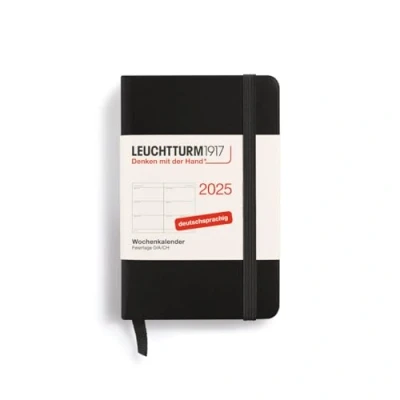 Afbeelding van LEUCHTTURM1917 370557 Weekplanner Mini (A7) 2025, zwart, Duits