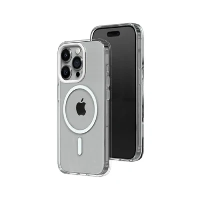 Afbeelding van RHINOSHIELD Transparante hoes compatibel met Magsafe voor [iPhone 15 Pro Max] Superieure magnetische sterkte, hoge transparantie en vergeelt niet. Aanpasbaar White Contour fotolenzen
