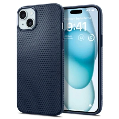 Afbeelding van Spigen Liquid Air hoesje voor iPhone 15 Blauw