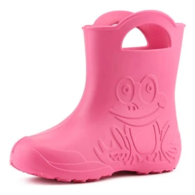 Afbeelding van Ladeheid LA CA Frog Kinder Regenlaarzen Rubber Licht EVA Roze 22/23