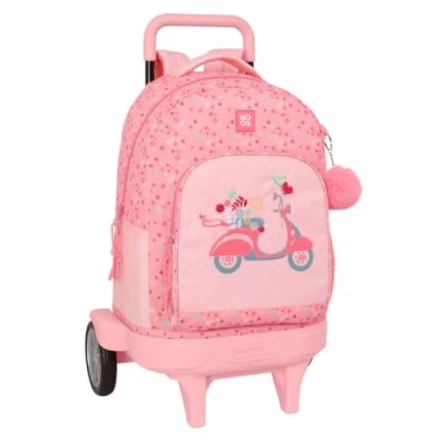Afbeelding van Schoolrugzak met Wielen Moos Passion Multicolour 33 x 45 22 cm
