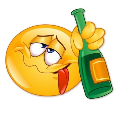 Afbeelding van 1 x smiley dronk sticker, 12,5 9 cm, emoji, dronken blauw, barsticker, aanrecht keuken, alcohol weerbestendig I kfz_254