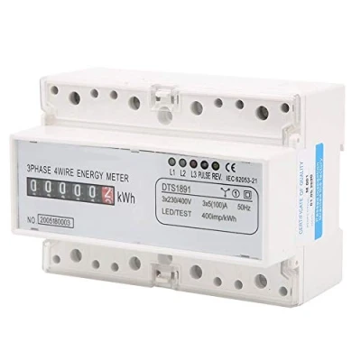Afbeelding van Energiemeter, 230/400 V, 5 100 A, elektrische meter, digitaal stroomverbruik, driefasig, elektrisch, geschikt voor thuis, appartement