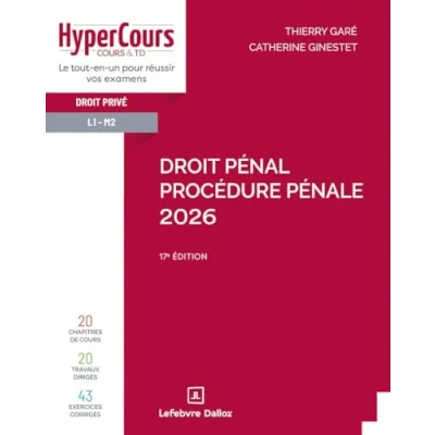 Afbeelding van DROIT PENAL PROCEDURE PENALE 2026
