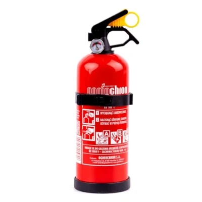 Afbeelding van Ogniochron Poederblusser Brandblusser ABC Branden met Muurbevestiging 1KG Rood