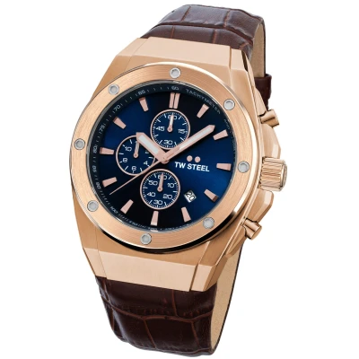 Afbeelding van TW Steel TWCE4106 CEO Tech Chrono Bruin Leer 44mm
