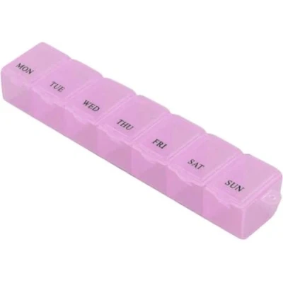 Afbeelding van Finnacle pillendoos 7 dagen pillendoosjes soorteer medicijnen doosje Roze anabox
