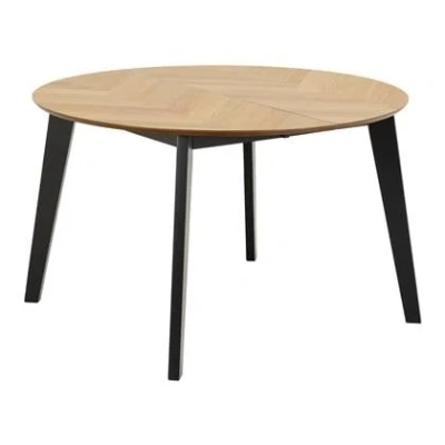 Afbeelding van Eettafel Sjoerd MDF Naturel Visgraat Uitschuifbaar Giga Living