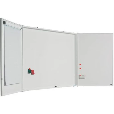 Afbeelding van Kabinetkast, emailstaal matwit/wit, wit profiel 120x190cm