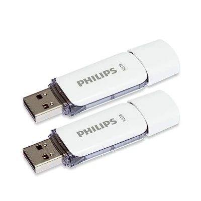 Image de Philips Clés USB 2.0 Snow 32 Go 2 pcs Blanc et gris