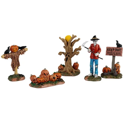 Afbeelding van Spooky Town Creepy Pumpkin Patch Set van 5