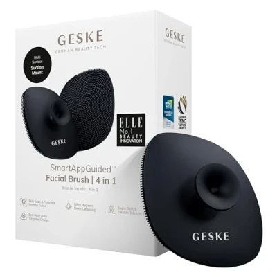 Afbeelding van GESKE SmartAppGuided™ 4 in 1 gezichtsborstel Gezichtsreinigingsborstel met handvat Zachte siliconen borstel Professionele gezichtsreiniging Gezichtsreinigingsapparaat Huidreiniging