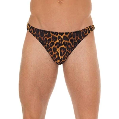 Afbeelding van Amorable by Rimba Heren String Erotische Slip Met Luipaard Print One Size 100% Polyamide