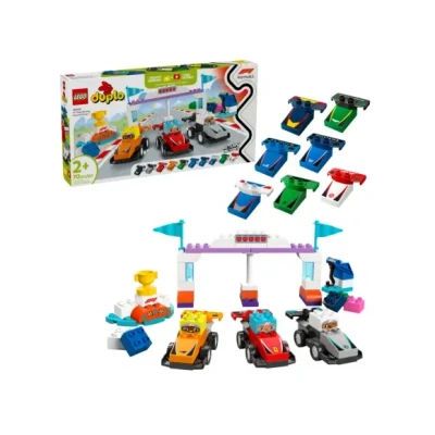 Afbeelding van LEGO DUPLO Stad F1® team racewagens en coureurs 10445