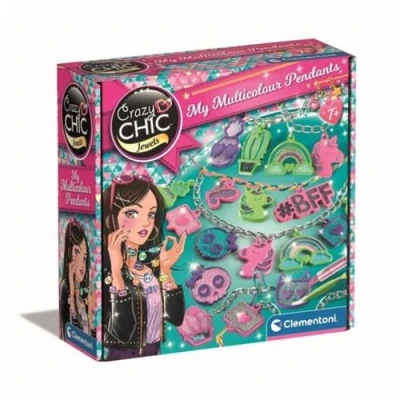 Image de Coffret création colliers et bracelets avec pendentifs colorés Crazy Chic Fabriqué en Italie