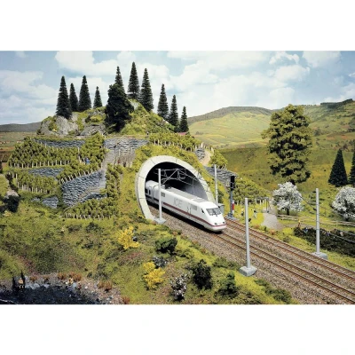 Afbeelding van NOCH 58040 PROFI plus H0 Tunnelportaal 2 sporig Hardschuim model, Geverfd
