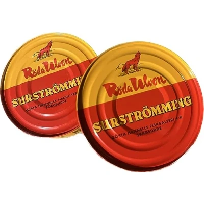 Afbeelding van Surströmming Röda Ulven Set van 2 Zweedse Stinkende haring Geschenken voor mannen Noorse gefermenteerde Rotte vis Specialiteiten