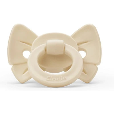 Afbeelding van Elodie Binky Bow fopspenen Fopspeen 3mnd+ Silicone speen Oat White