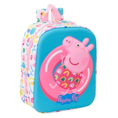 Afbeelding van PEPPA Pig 3D kinderdagverblijf, rugzak, geschikt voor trolley, eenvoudige reiniging, ideaal kinderen van verschillende leeftijden, comfortabel en veelzijdig, kwaliteit sterkte, 22 x 10 27