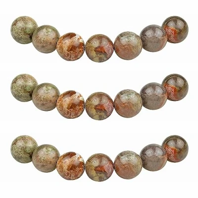 Afbeelding van MJDCB 35 stuks 10 mm halfedelsteen oceaan kralen met gat natuurlijke ronde losse voor het maken van sieraden, armbanden, halskettingen