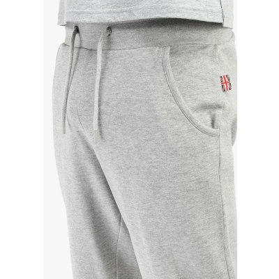 Afbeelding van Lonsdale Jogging Normale Passform LOGO Trainingsbroek, Heren, Maat: 5XL, Marl grey black