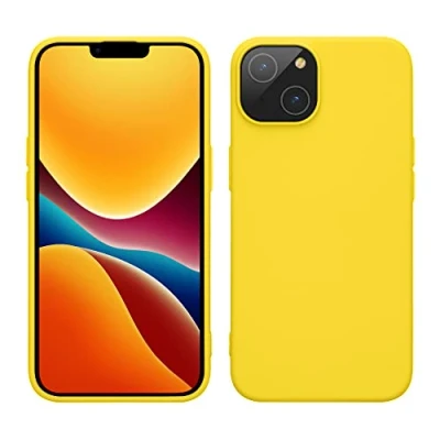 Afbeelding van kwmobile telefoonhoesje geschikt voor Apple iPhone 14 Hoesje smartphone Back cover in stralend geel