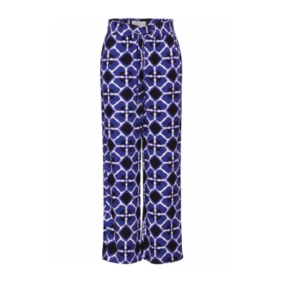 Afbeelding van Street One Broek Allover Print Blauw 3630