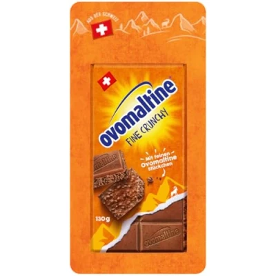 Afbeelding van Ovomaltine Crunchy Zwitserse volle melkchocolade met knapperige stukjes fijne cacao, duurzaam (1 x 100 g)