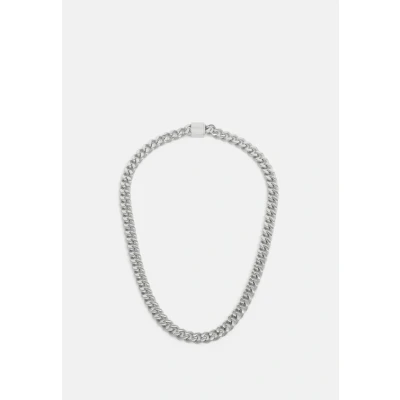 Afbeelding van BOSS Stamped Textured Necklace WITH Monogram Square Ketting, Dames, Maat: One Size, Silberfarben