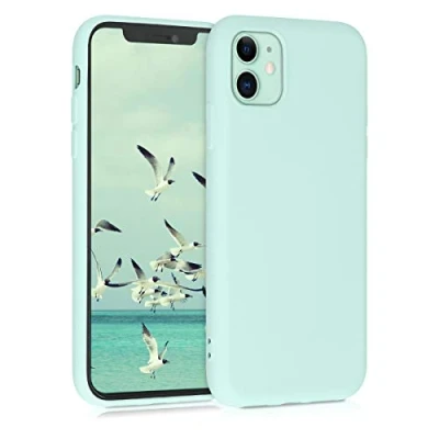 Afbeelding van kwmobile telefoonhoesje geschikt voor Apple iPhone 11 Hoesje smartphone Back cover in mat mintgroen