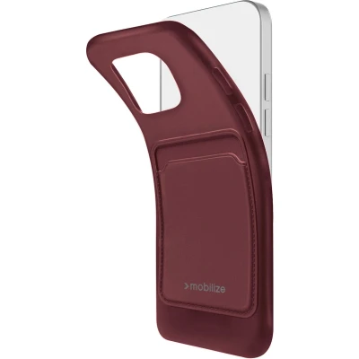 Afbeelding van Mobilize Rubber Gelly Card Case Samsung Galaxy A33 5G Matt Bordeaux