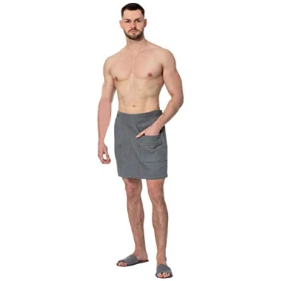 Afbeelding van ZOLLNER Saunakilt voor heren, katoen, 200 g/m², 44 x 120 cm, wafelpiqué