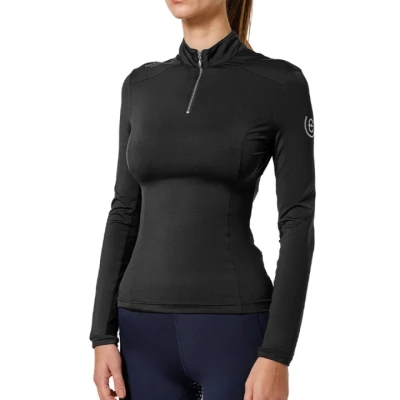 Afbeelding van Equestrian Stockholm Trainingsshirt Air Breeze Top Zwart zilver