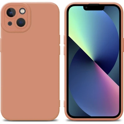 Afbeelding van Cadorabo Hoesje geschikt voor Apple iPhone 14 PLUS in Fluid LICHT ORANJE Beschermhoes gemaakt van flexibel TPU silicone Cover Case