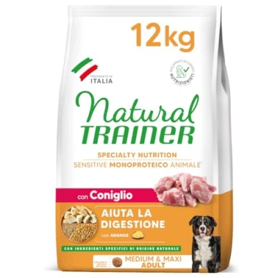 Afbeelding van Dubbelpak: 2x12kg Trainer Natural Sensitive Adult Medium/Maxi met konijn droog hondenvoer