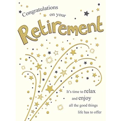 Afbeelding van Piccadilly Greetings Group Ltd Grote traditionele pensioenkaart 30,5 x 22,9 cm Greetings, Multi