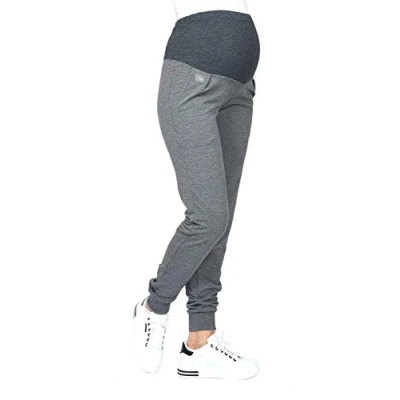 Afbeelding van MijaCulture Casual zwangerschapsbroek met buikpaneel Coco M003, GRAPHITE